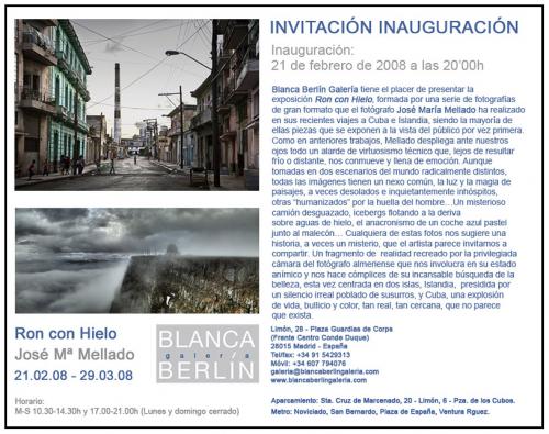 Invitación exposición fotográfica de José María Mellado