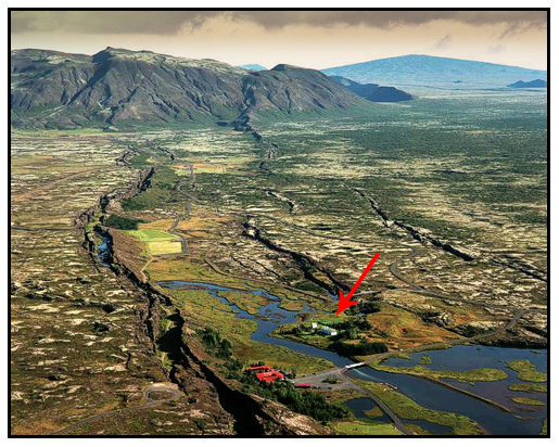 Vista aerea del Parque Nacional Thingvellir